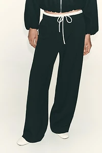 DOUBLE WAIST WIDE LEG PANTS