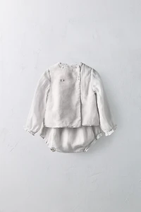 1-24 MOIS/ ENSEMBLE BLOUSE ET CULOTTE 100 % RAMIE ÉDITION LIMITÉE