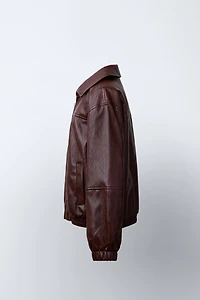 BLOUSON BOMBER EN MATIÈRE SYNTHÉTIQUE