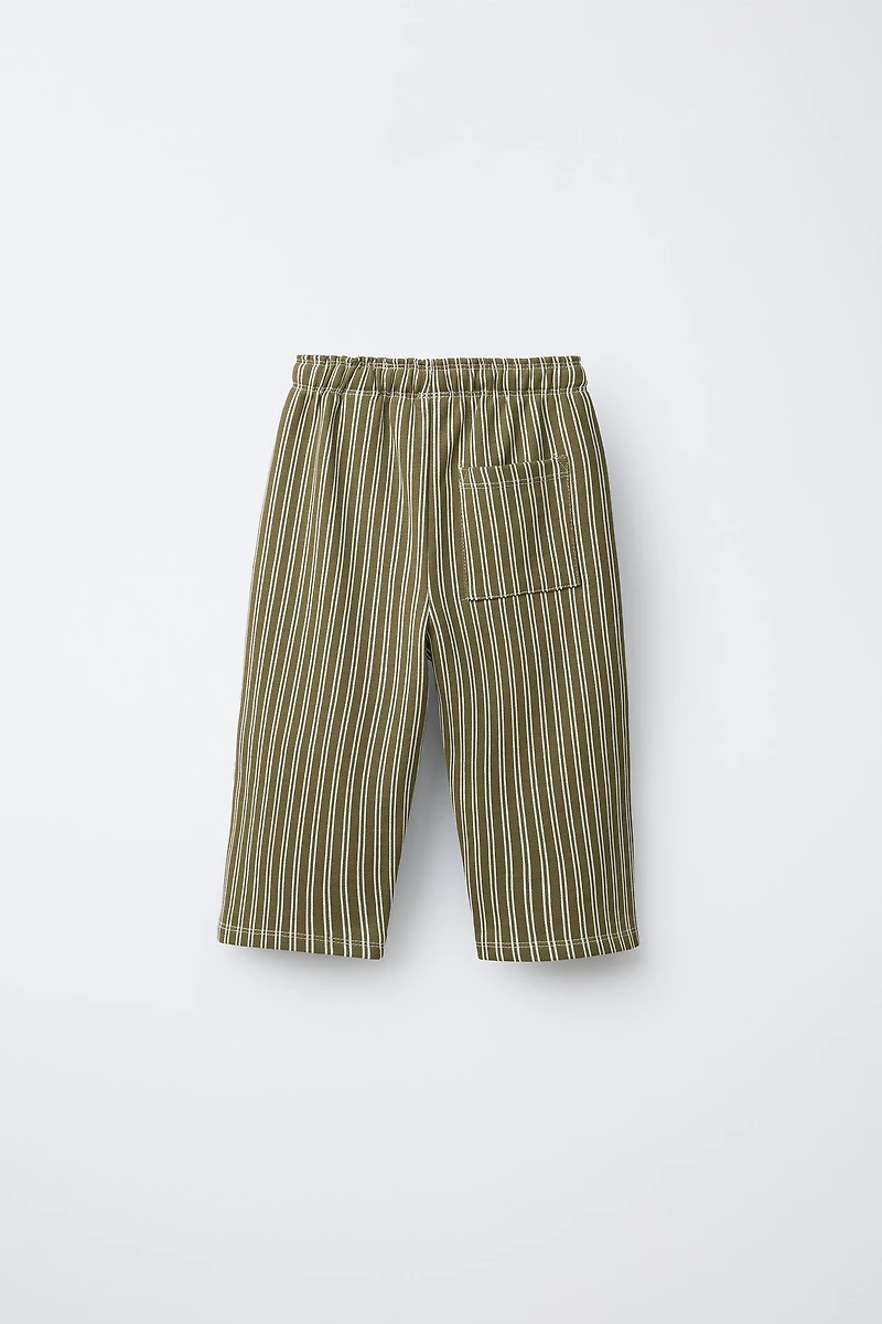 STRIPED PLUSH PANTS
