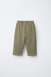 STRIPED PLUSH PANTS