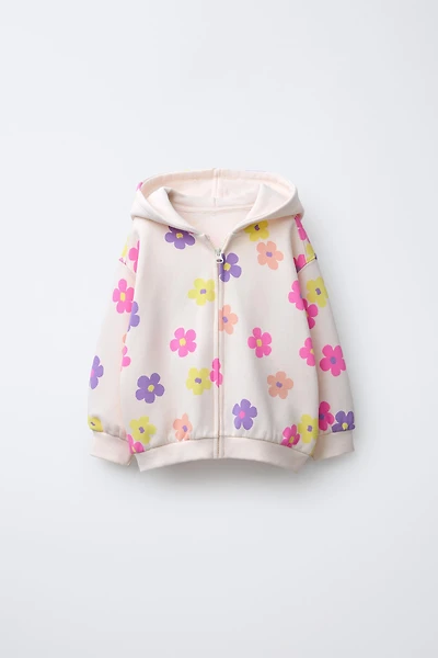 PRINTED ZIP HOODIE