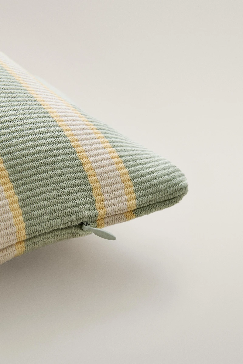 STRIPED THROW PILLOW COVER