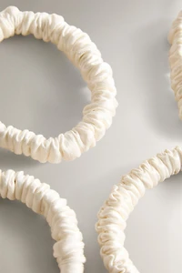 SET OF THIN MULBERRY SILK HAIR TIES (SET OF 4)