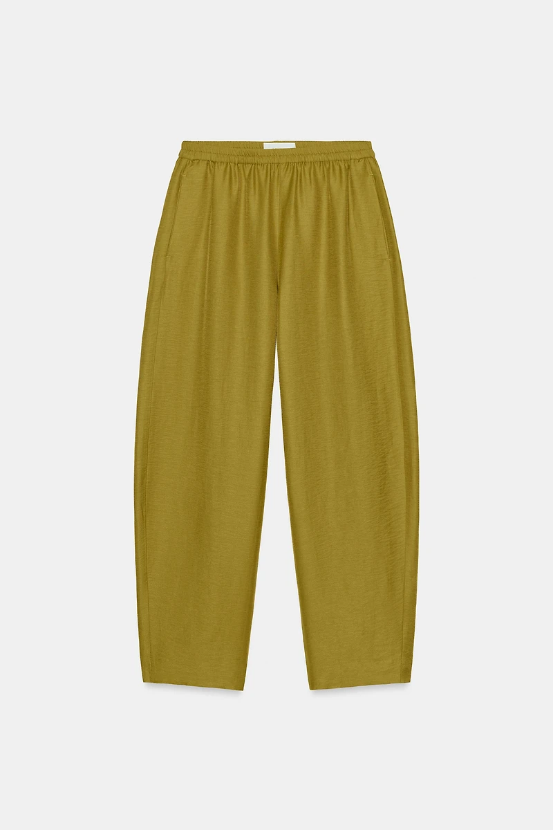 PANTALON BARREL AVEC LIN