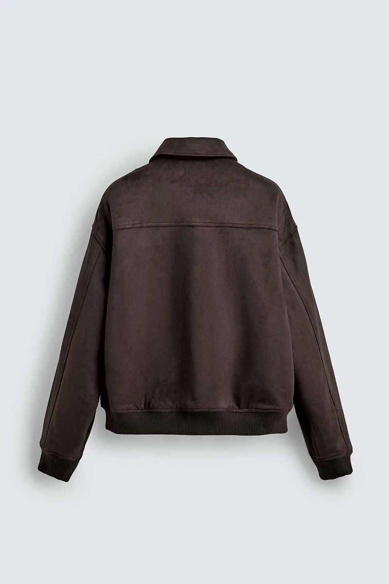 BLOUSON MATELASSÉ EFFET DAIM