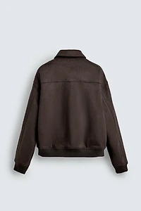 BLOUSON MATELASSÉ EFFET DAIM