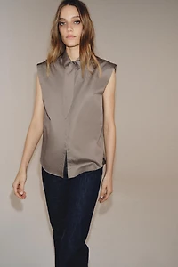 ZW COLLECTION LACED STRIPED SHIRT