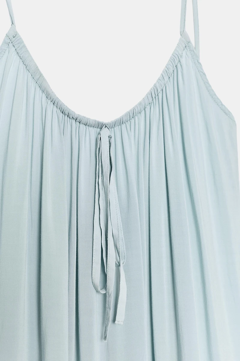 FLUID RUFFLED MINI DRESS