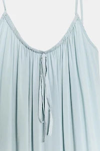 FLUID RUFFLED MINI DRESS
