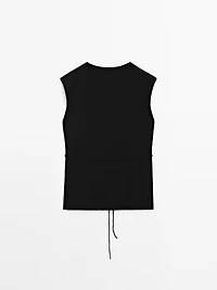 V-neck knit vest