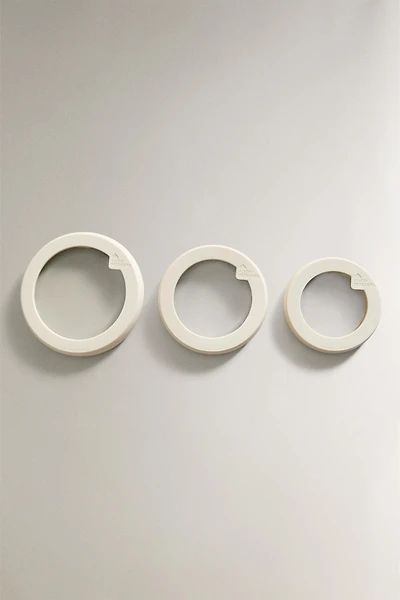 LOT DE COUVERCLES EN SILICONE ET VERRE (LOT DE 3)