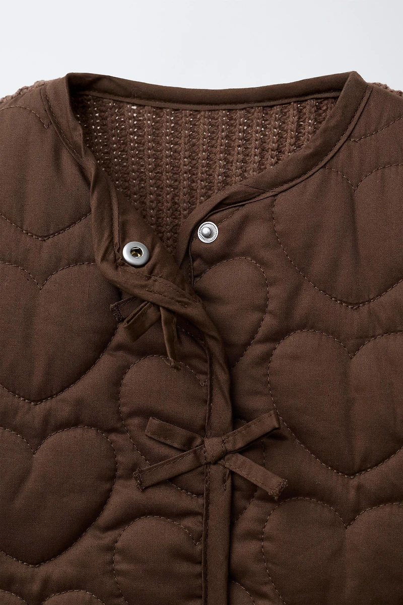 COMBINATION KNIT PADDED JACKET