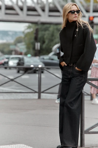 WRAP KNIT BOMBER JACKET