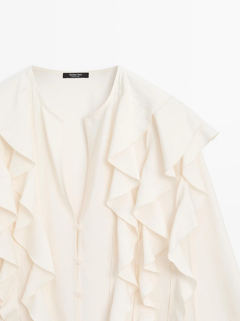 Blouse fluide à volants