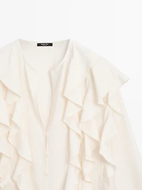 Blouse fluide à volants
