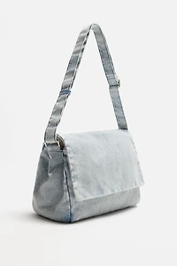 SAC BANDOULIÈRE EN DENIM À EFFET DÉLAVÉ