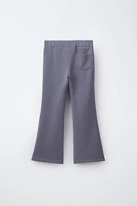 FLARE PANTS WITH CONTRAST STRIPES AND MODAL