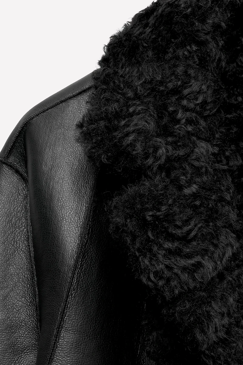 LUDOVIC DE SAINT SERNIN x ZARA REVERSIBLE DOUBLE FACED FAUX LEATHER JACKET