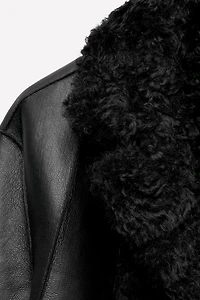 LUDOVIC DE SAINT SERNIN x ZARA REVERSIBLE DOUBLE FACED FAUX LEATHER JACKET