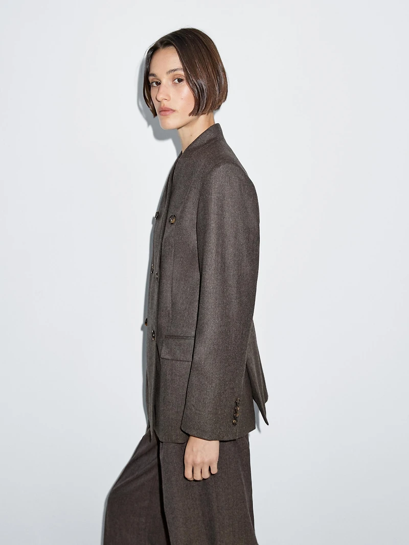 100% wool melange suit blazer
