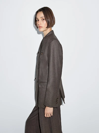 100% wool melange suit blazer