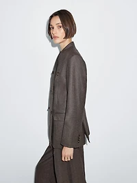 100% wool melange suit blazer