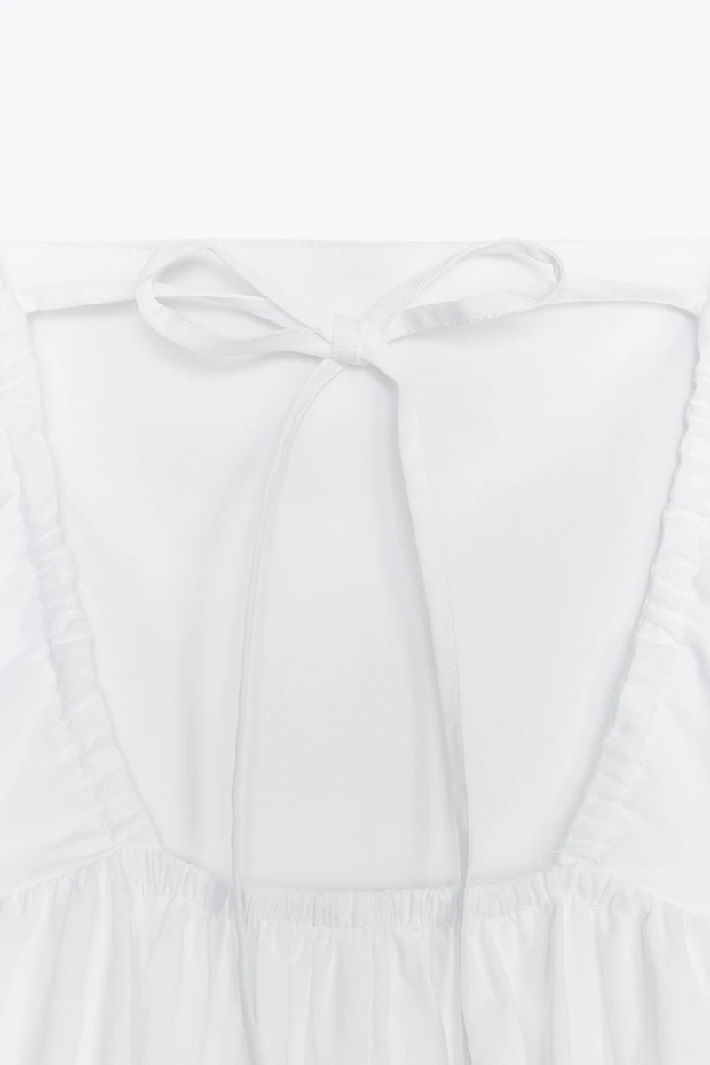 POPLIN PANEL MIDI DRESS