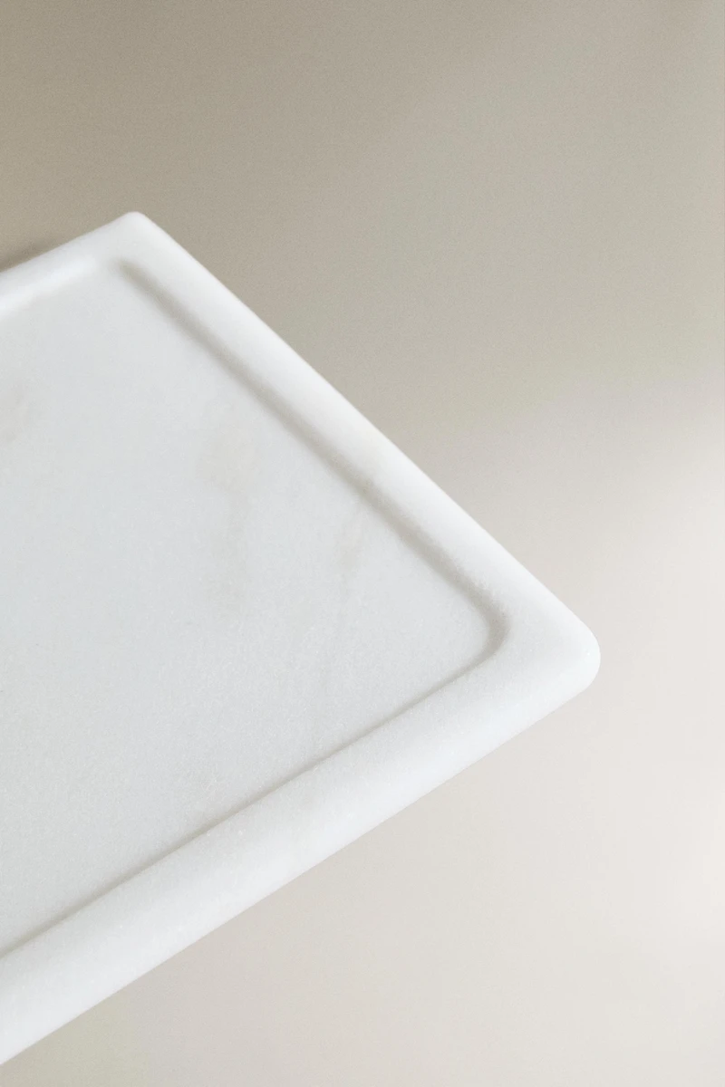 WHITE MARBLE BATHROOM TRAY
