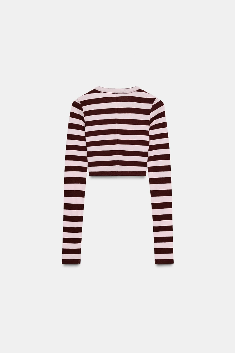 STRIPED CROPPED TOP