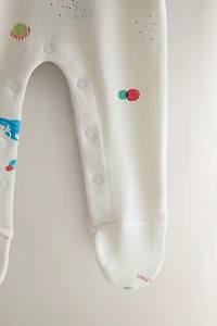 BABY SPACE FOOTED ROMPER