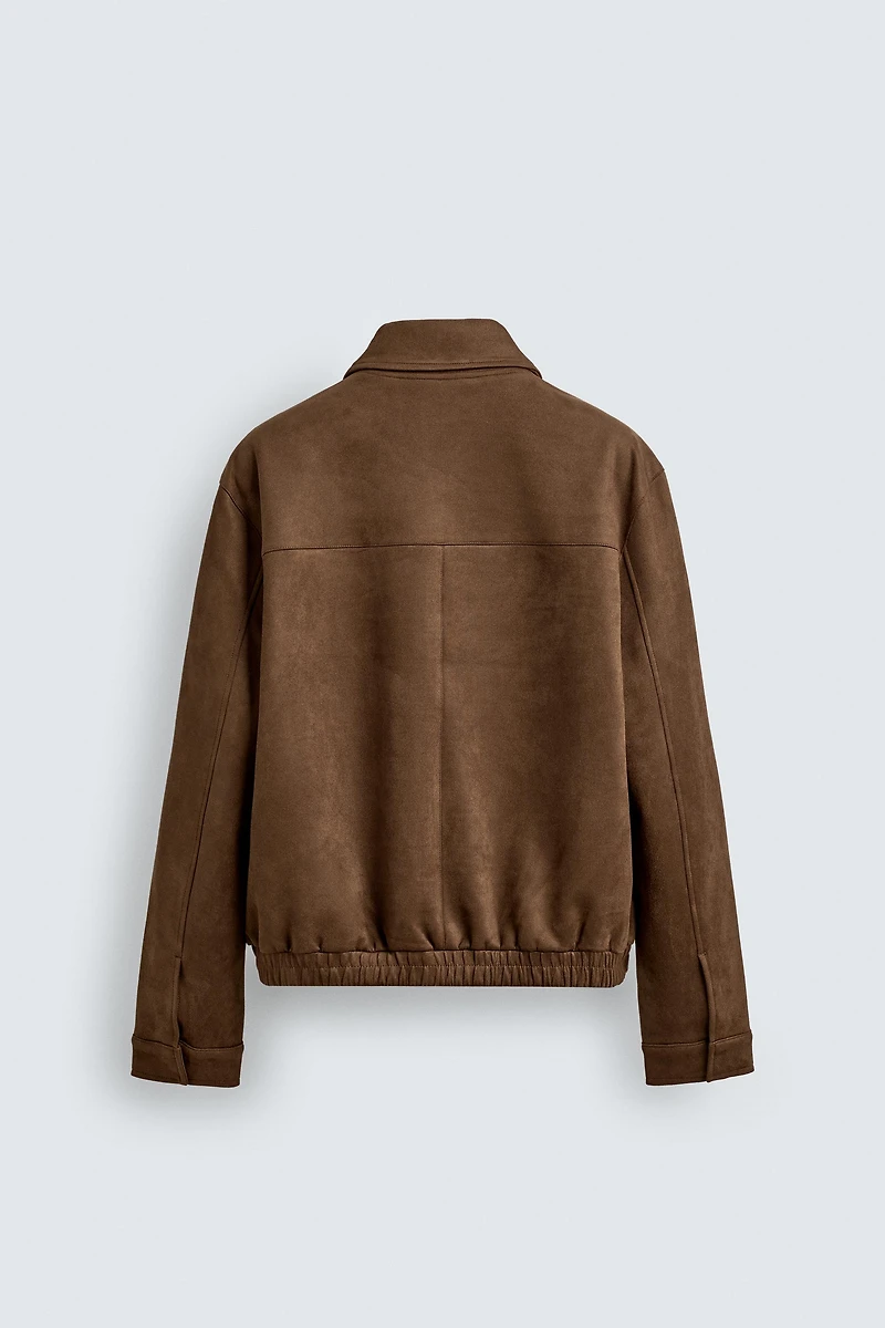 BLOUSON EFFET DAIM