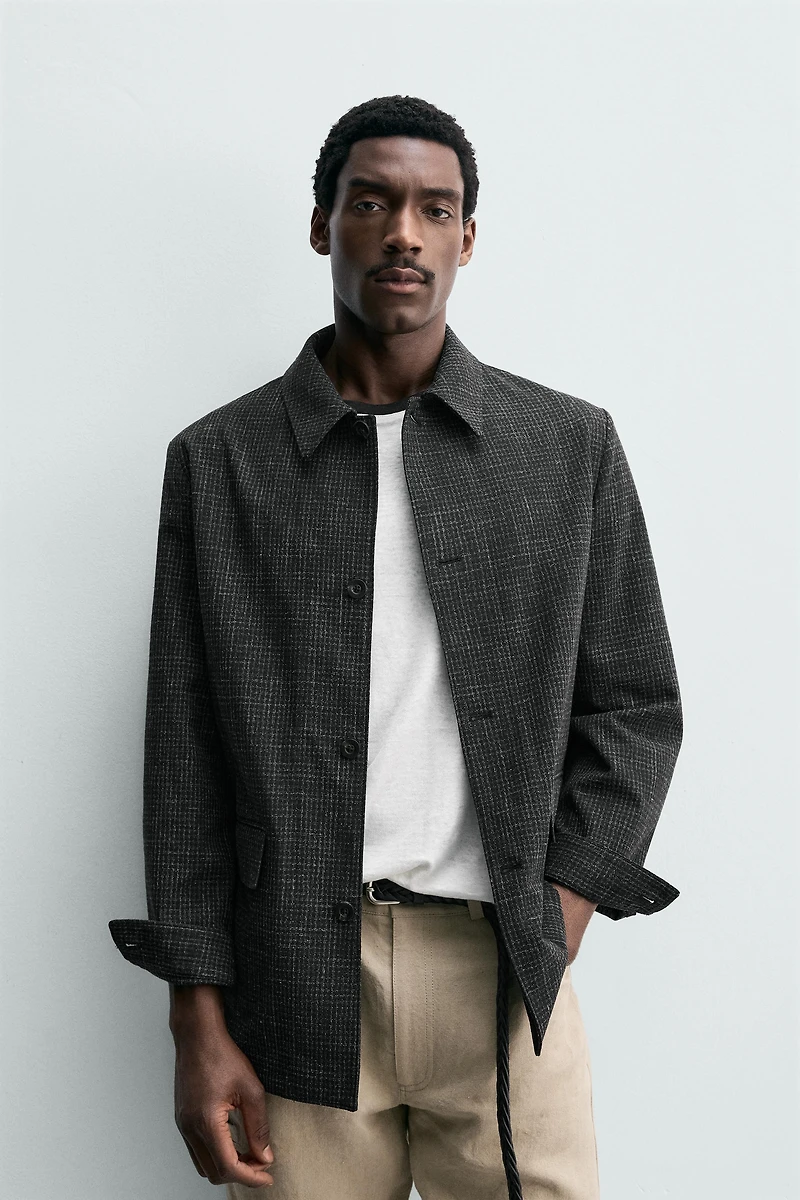 WAFFLE WEAVE RELAXED FIT BLAZER