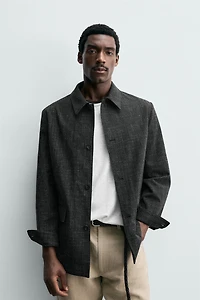WAFFLE WEAVE RELAXED FIT BLAZER