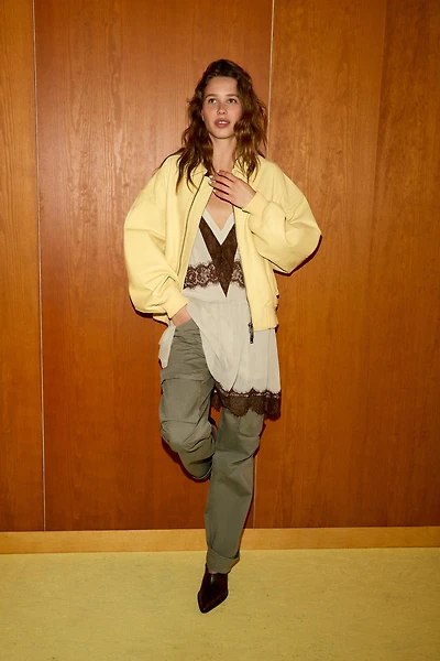 100% LEATHER BOMBER JACKET