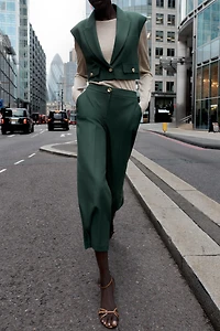 HIGH-WAISTED CULOTTE PANTS
