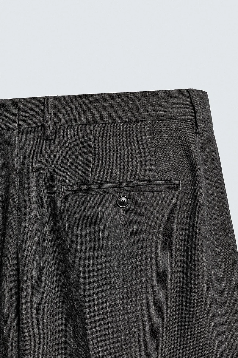 PINSTRIPE SUIT PANTS