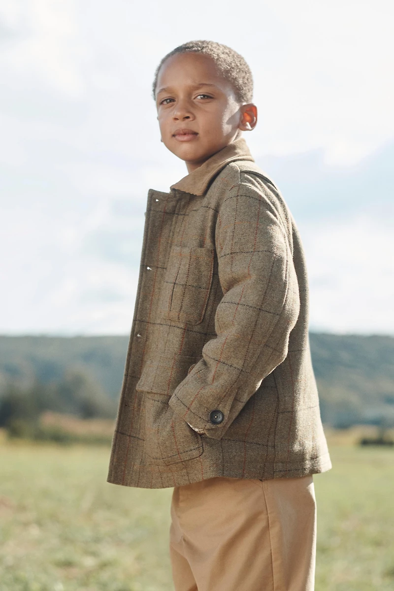 PLAID WOOL BLEND FLEECE COAT LIMITED EDITION