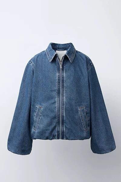 DENIM BOMBER JACKET