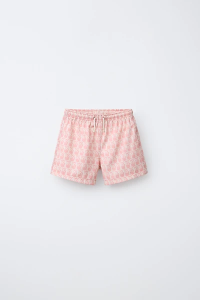 AGES 6-14 / PALM TREE SWIM SHORTS