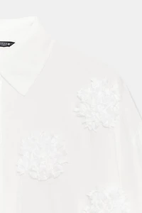 CHEMISE FLUIDE FLEURS EN RELIEF
