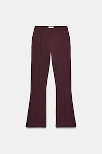 INTERLOCK FLARE PANTS WITH PINCH SEAMS