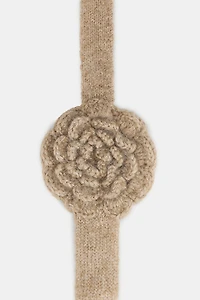 CROCHET KNIT TIE EAR MUFFS