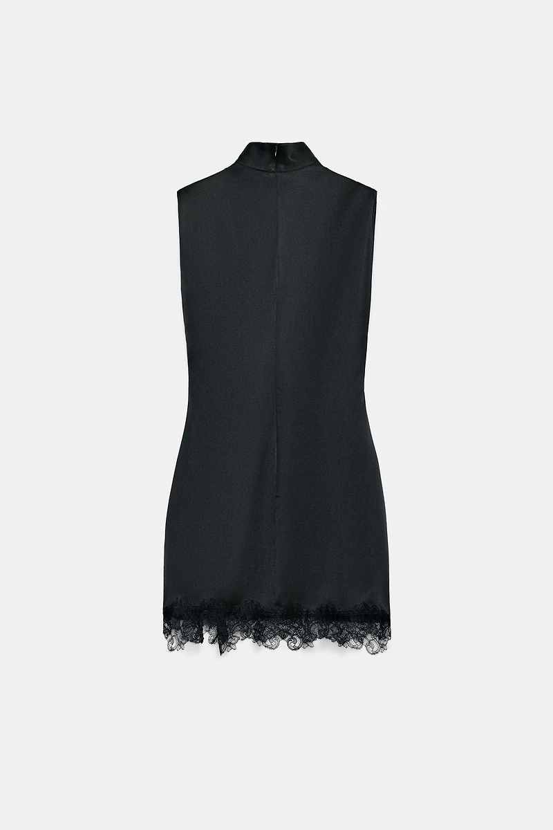 SATIN LACE DRESS