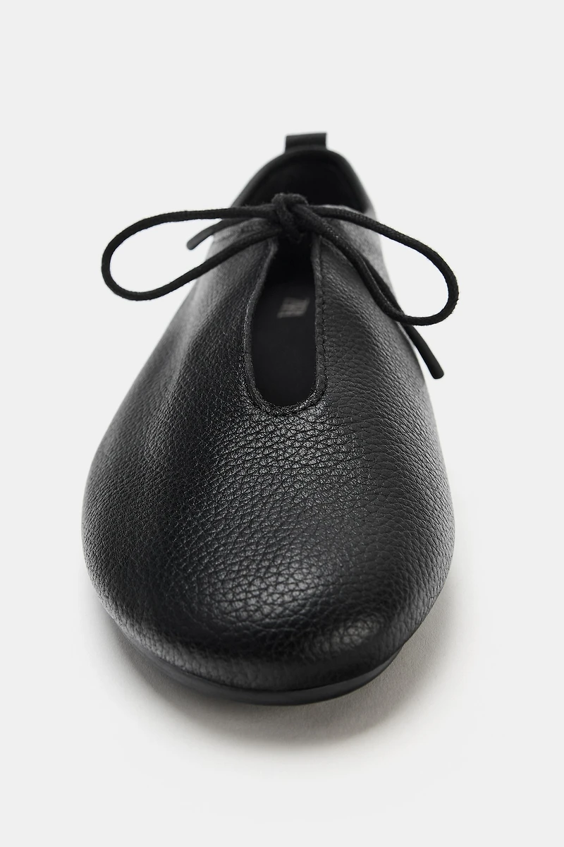 LEATHER BALLET FLATS