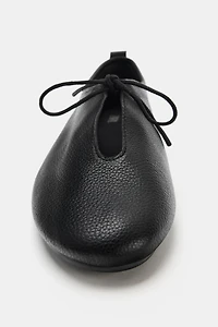 LEATHER BALLET FLATS