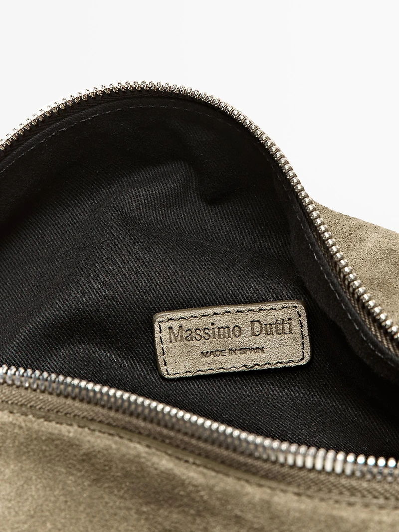 Split leather west satchel bag