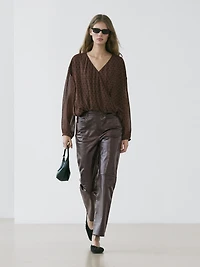 Nappa leather trousers