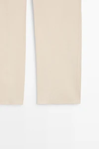 Linen blend relaxed fit pants