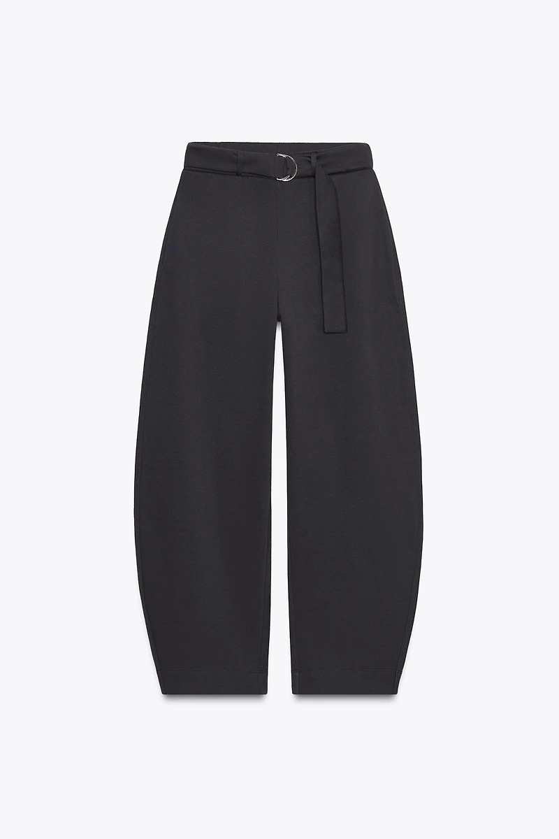 PLUSH BELTED PANTS